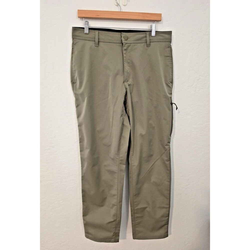 Hurley Pants Men's 34 Beige Straight Fit Chino Flat Front Khaki Casual G3241
